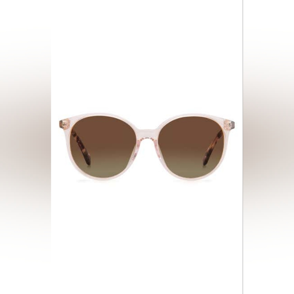 Kate Spade New York 56mm kaiafs round sunglasses, One Size, CRYSTAL/ BROWN GRADI